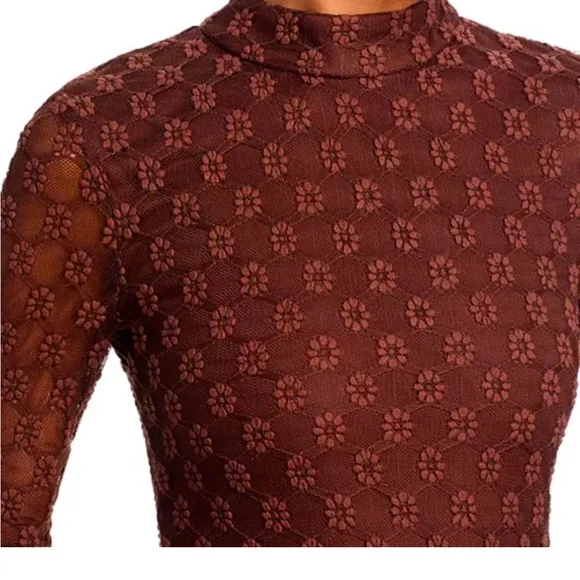 Bardot Ola Embroidered Midi Dress In Chocolate - Picture 2 of 7